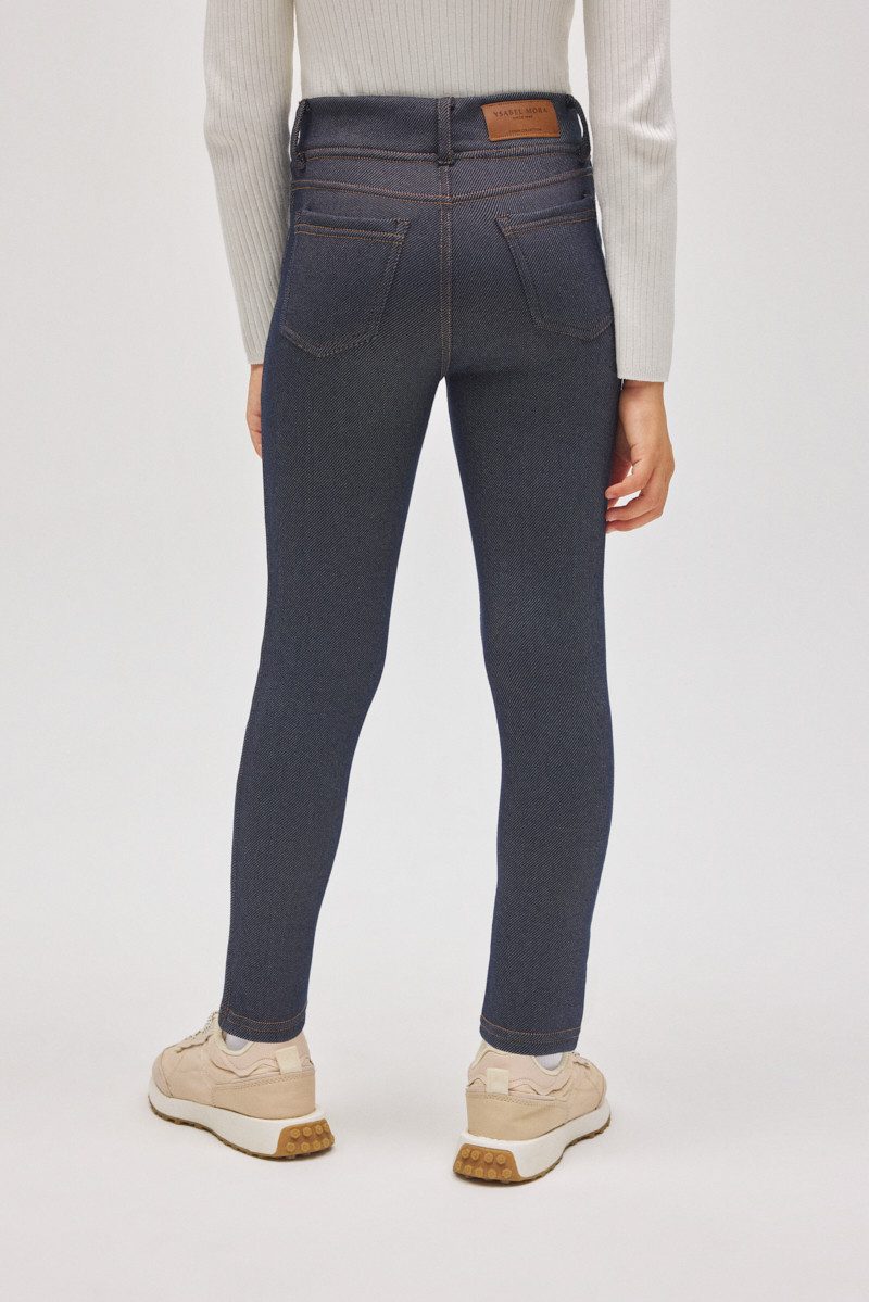 YSABEL MORA Leggings Ysabel Mora warme Thermo Leggings Taschen Jeanslook marino jeans (1-tlg., kein Set)
