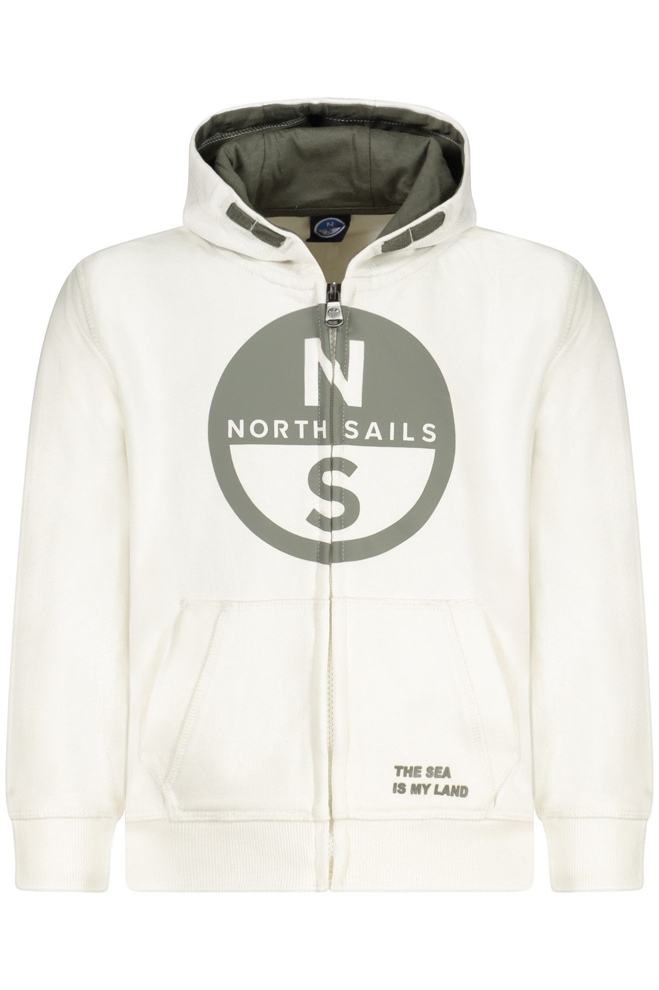 North Sails Sweatshirt Weißer Reißverschluss-Pullover für Kinder -