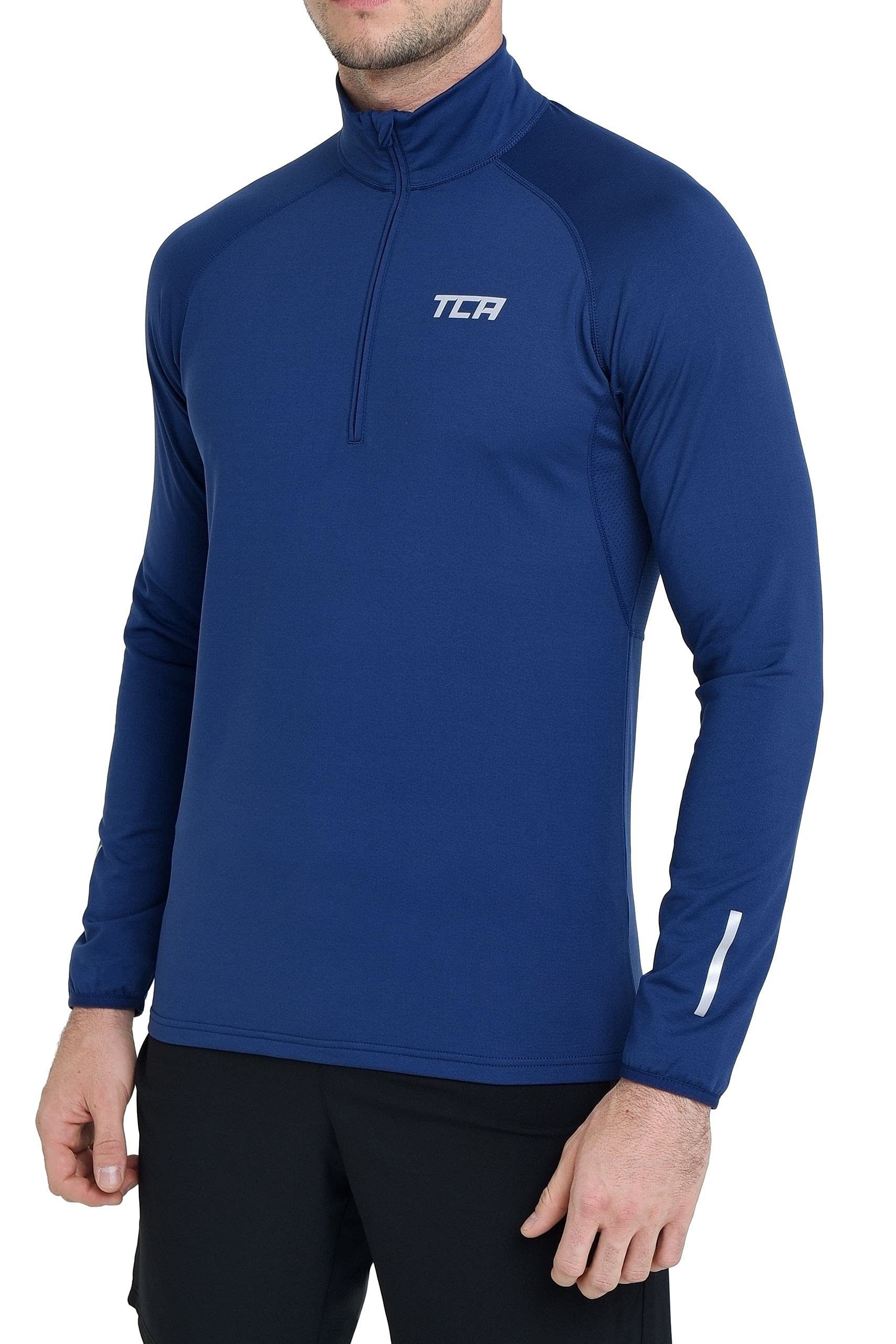 TCA Trainingsshirt TCA Winter Run Langarm Laufshirt Herren - Blau, XS (1-tlg)