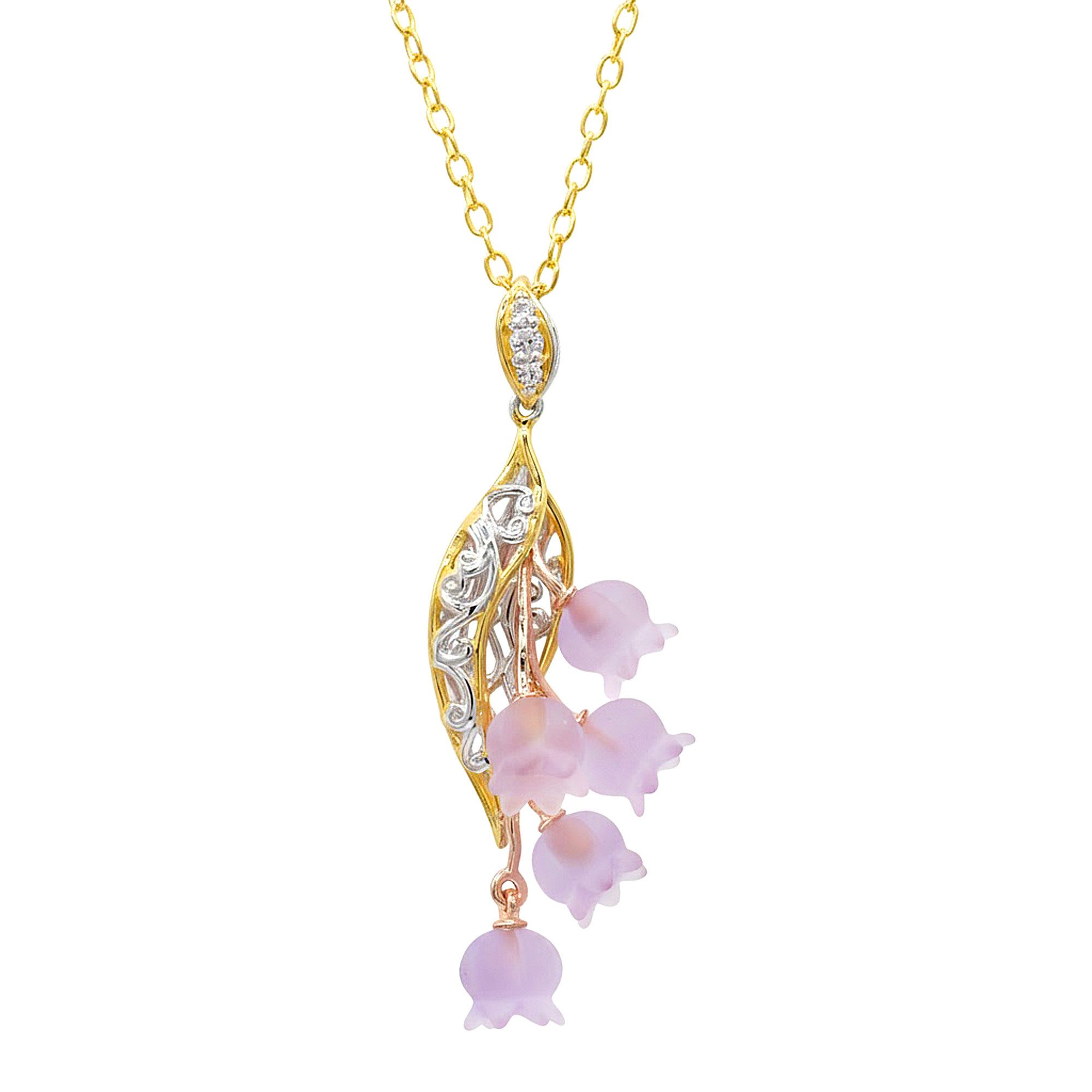 Silberkette Amethyst Edelsteine en Vogue Silber Halskette