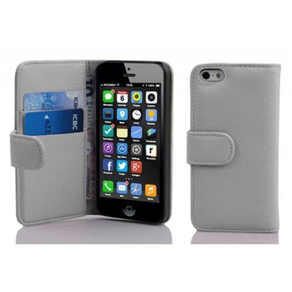 Cadorabo Handyhülle für iPhone 5C Hülle Apple iPhone 5C, Klappbare Handy Schutzhülle - Hülle - mit Standfunktion und Kartenfach
