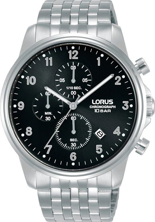 LORUS Chronograph RM335JX9, Armbanduhr, Quarzuhr, Herrenuhr, Stoppfunktion, Datum