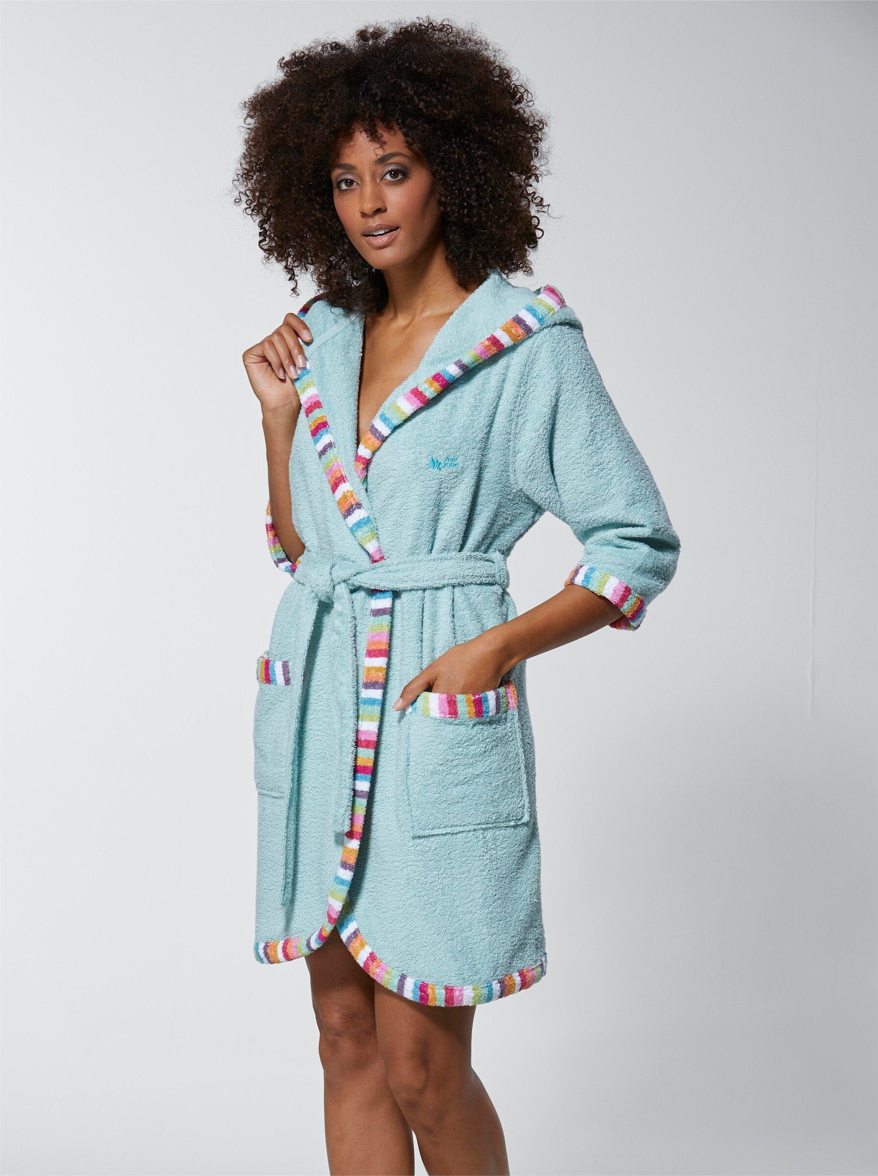 Witt Damenbademantel Bademantel ., Länge ca. 100 cm, Baumwolle günstig online kaufen