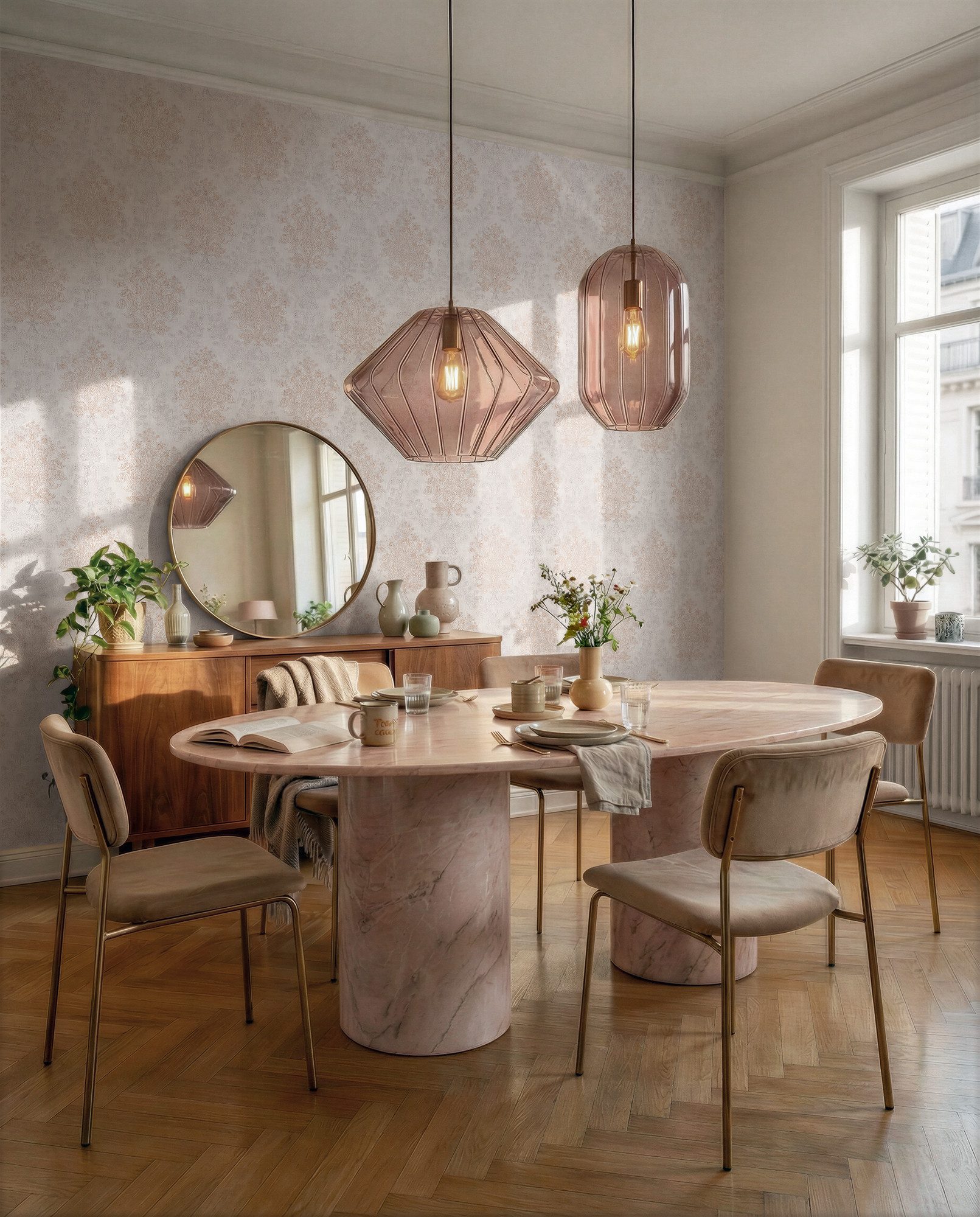 A.S. Création Vliestapete Trend Spectrum Baroque – Glänzendes Ornament Vliestapete, leicht strukturiert, Barock, ornamental, metallic, (1 St), Elegantes Barockornament mit glänzenden Metallic-Akzenten