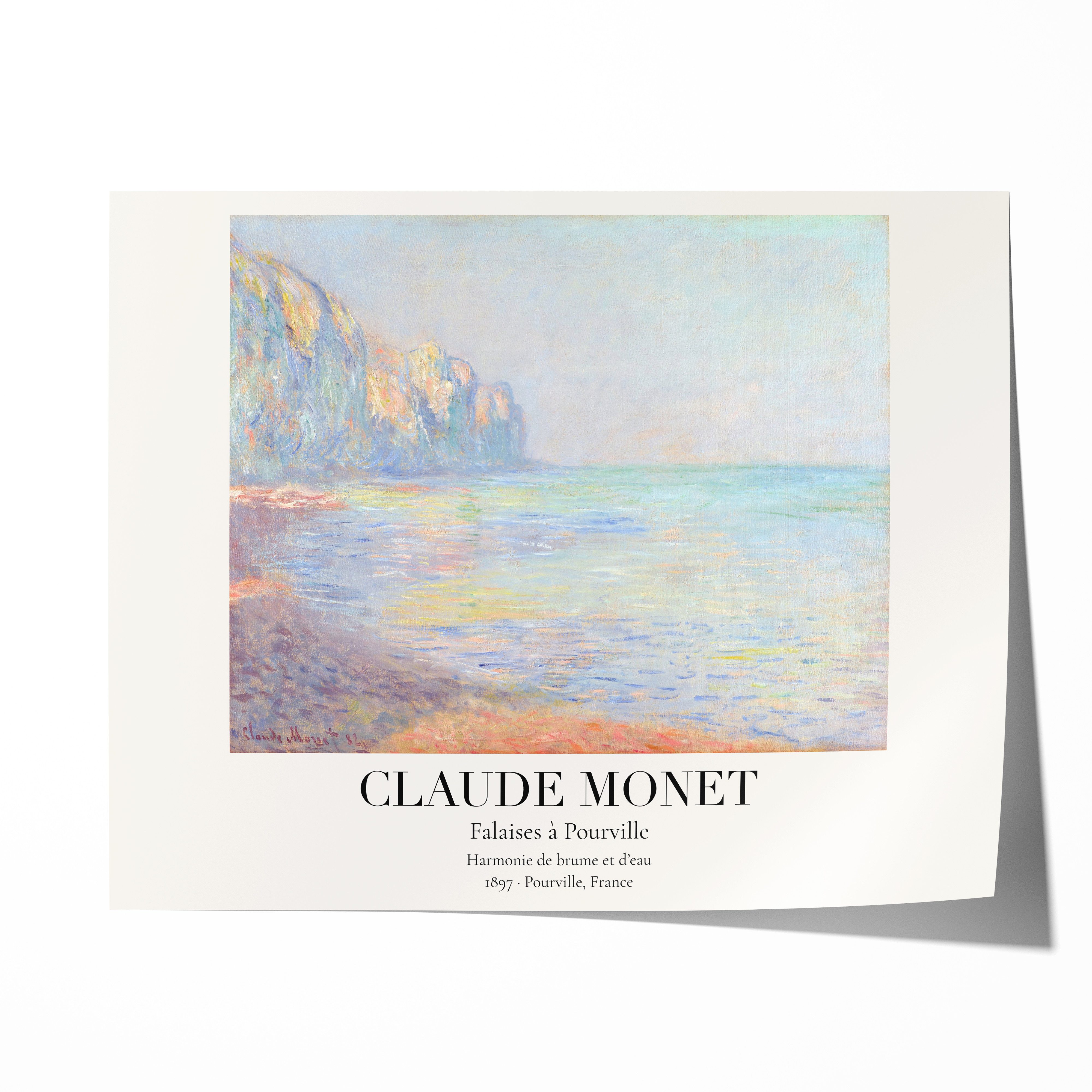 Poster Premium ® Claude Monet Poster · Falaises à Pourville 1897