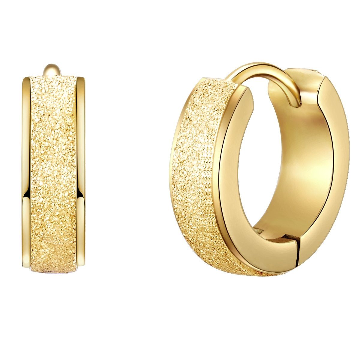 Eastside Paar Creolen Ohrringe aus Edelstahl, in gelbvergoldet, für Frauen günstig online kaufen