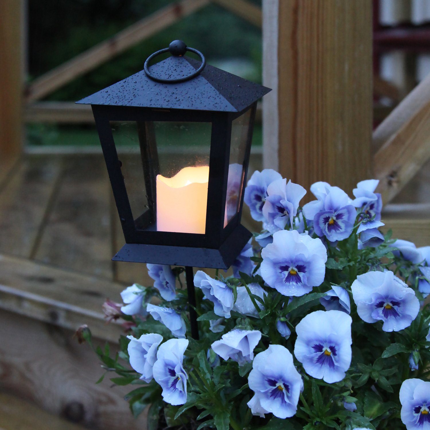 STAR TRADING LED Laterne LED Laterne Grablicht mit Kerze Erdspieß flackernd günstig online kaufen