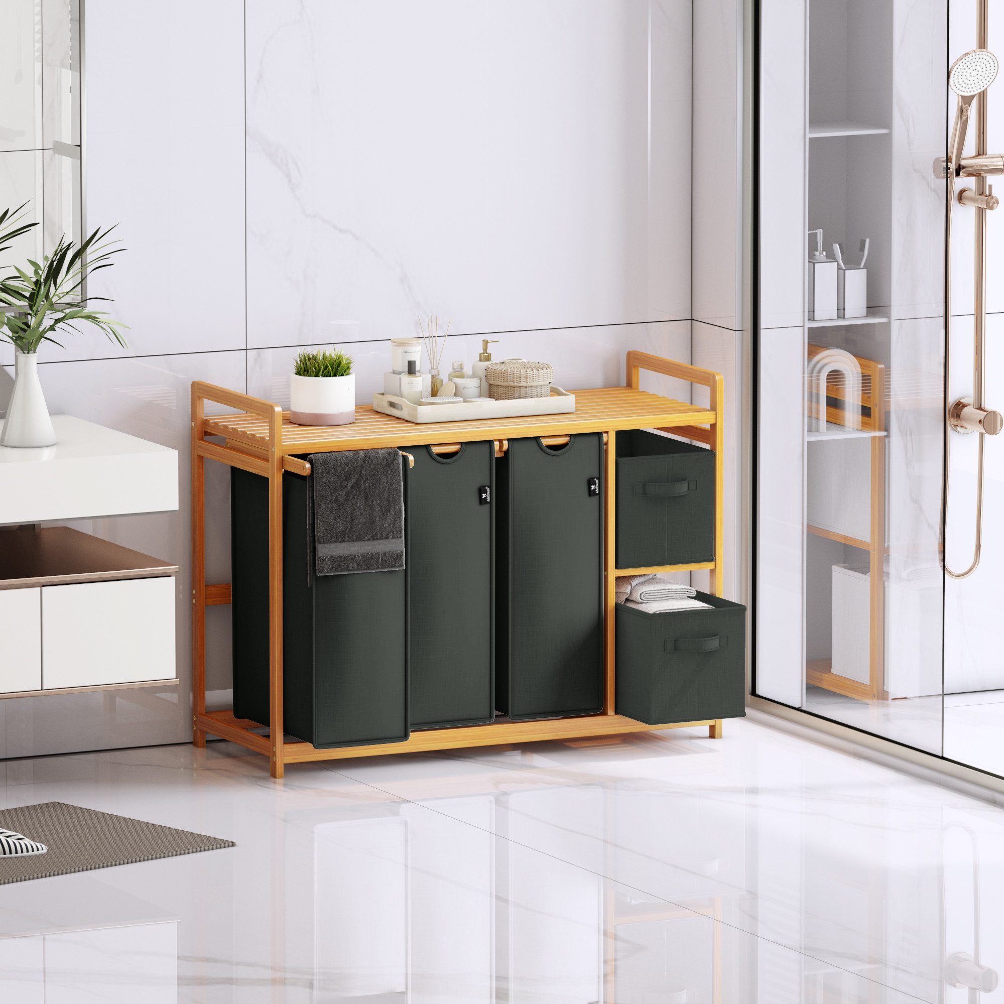 AdelDream Wäschekorb AdelDream Wäschekorb 5 Fächer Wäschesammler günstig online kaufen