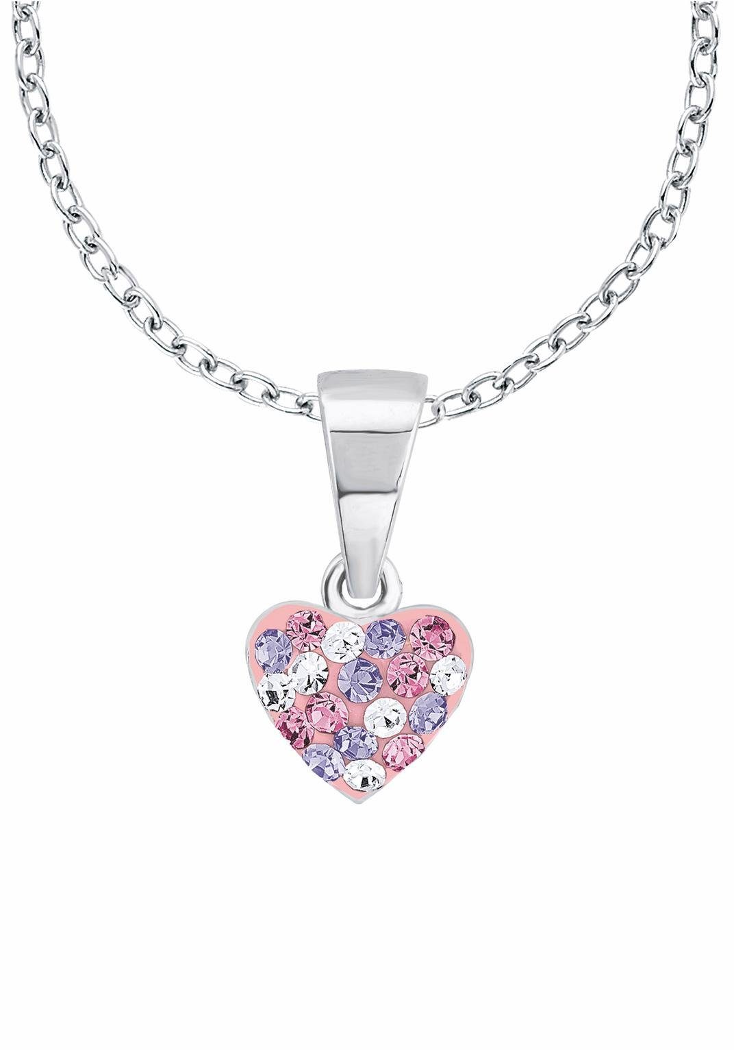 mit Bestückt Prinzessin 2013171, Kristallsteinen Silberkette Herz, Kristallsteinen, mit Lillifee glänzenden