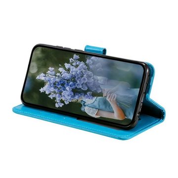 CoverKingz Handyhülle Hülle für Samsung Galaxy A14 4G/5G Handyhülle Flip Case Cover Etui 16,72cm (6,6 Zoll), Klapphülle Schutzhülle mit Kartenfach Schutztasche Motiv Mandala