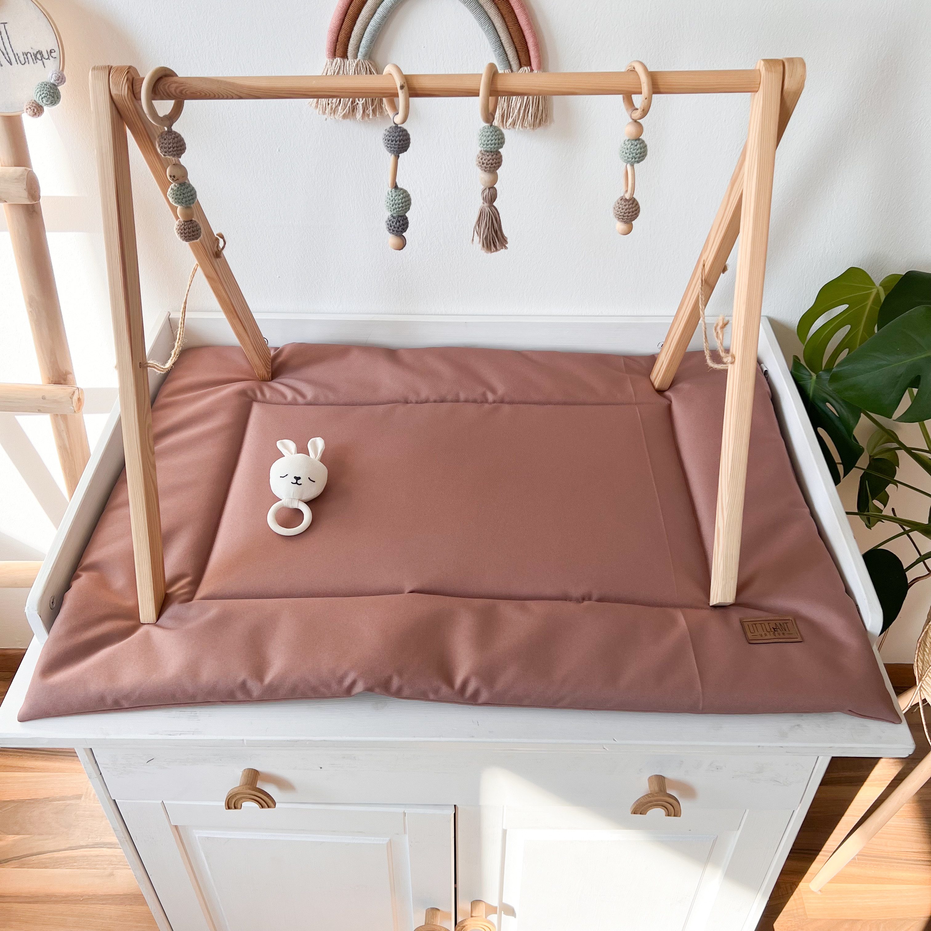 LittleANTunique Wickelauflage Wickeltischauflage Abwischbar rosa Handgefert günstig online kaufen