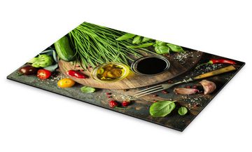 Posterlounge XXL-Wandbild Editors Choice, Gesundes Bio-Gemüse und Gewürze, Küche Fotografie