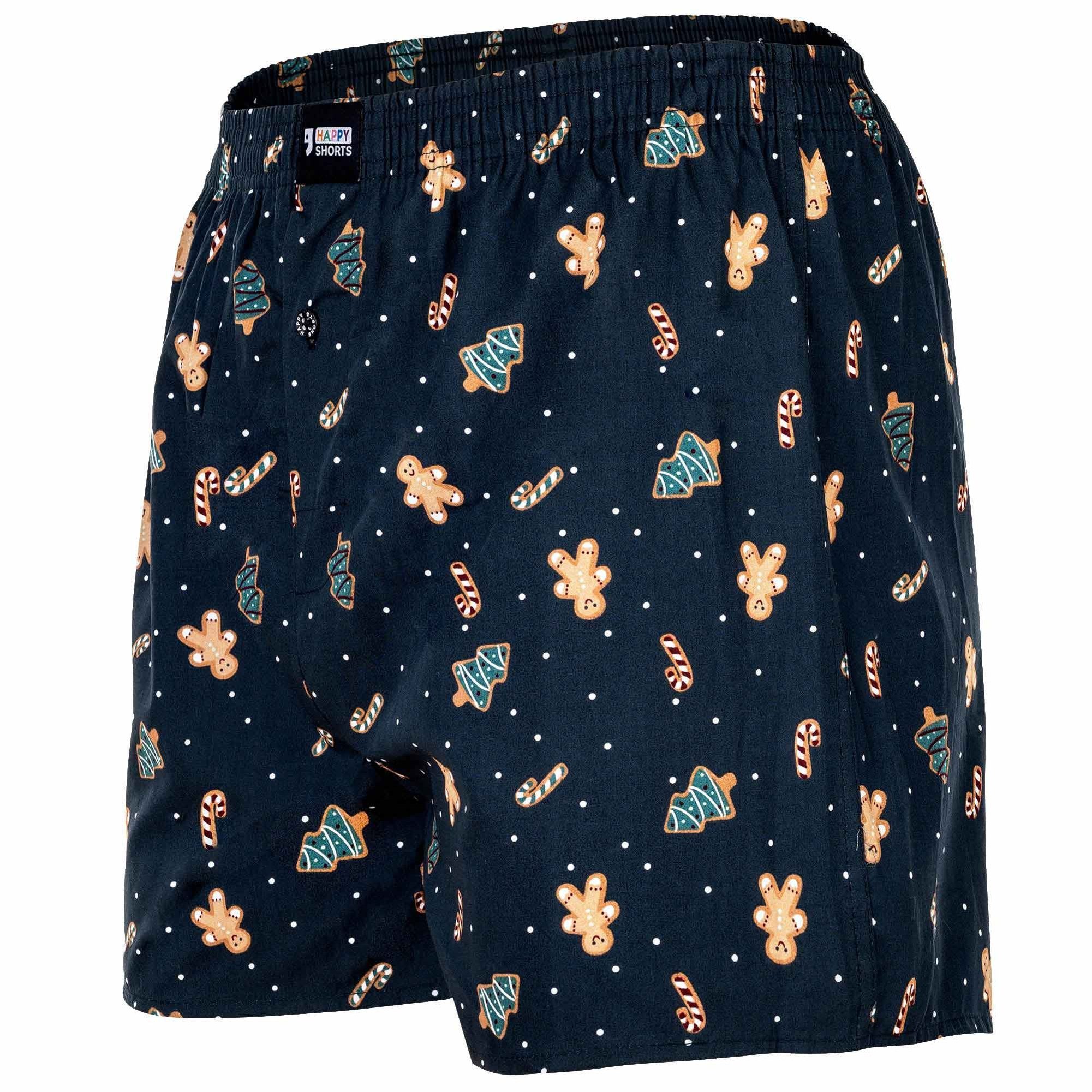 HAPPY SHORTS Boxershorts Herren Web-Boxershorts 1er Pack Baumwolle (Packung, 1er Pack)