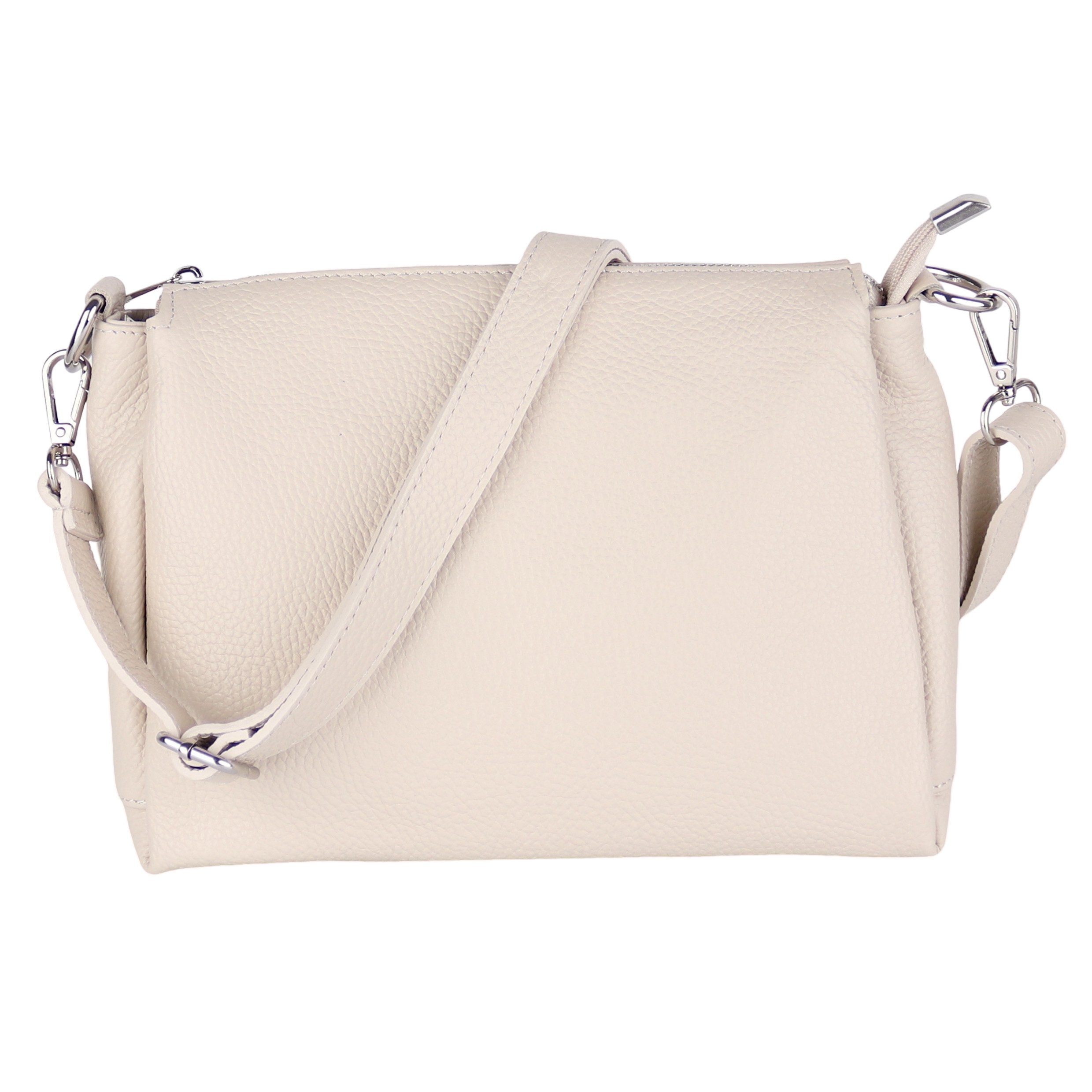 MIRROSI Umhängetasche Damen, Crossbody Bag, Echtleder Made in Italy (1 Tasche 2 Gurte oder Basic Version 1 Tasche 1 Gurt), 26x20x9cm (BXHXT)