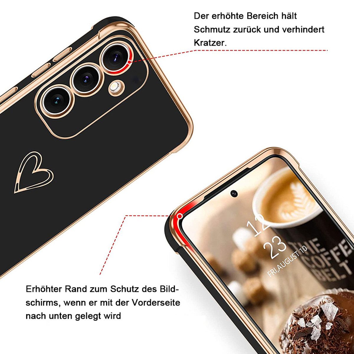 AFKSMILE Smartphone-Hülle Handyhülle für Samsung Galaxy S24/S24Ultra,S23/S23 Ultra,Sturzschutz, Stoßdämpfung und Bruchsicherheit