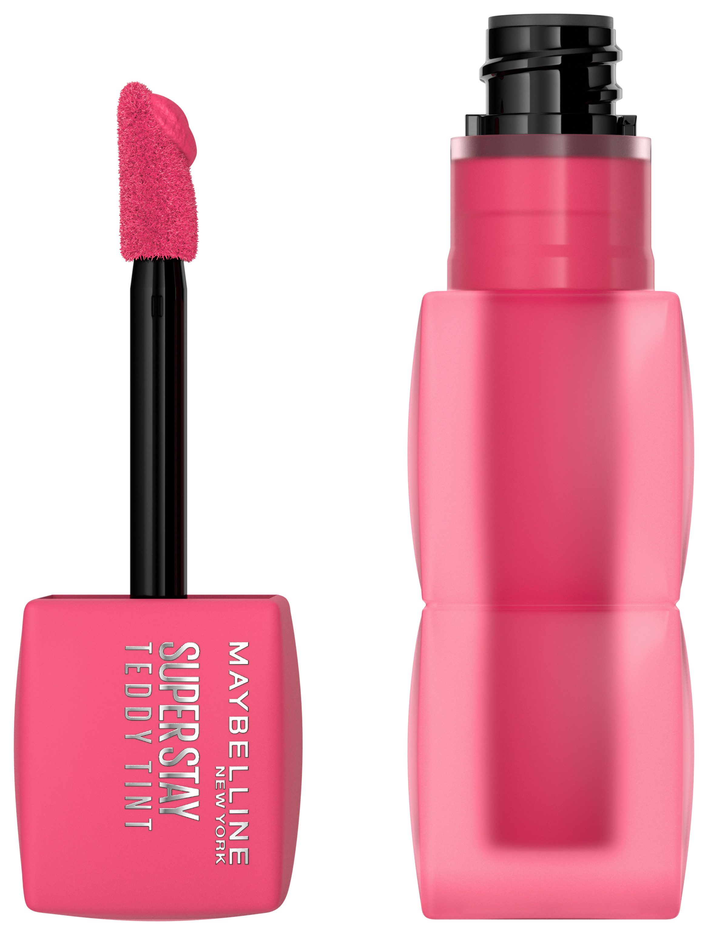 MAYBELLINE NEW YORK Lippenstift SUPER STAY TEDDY TINT LIPPENSTIFT, mit weichem Teddy-Applikator