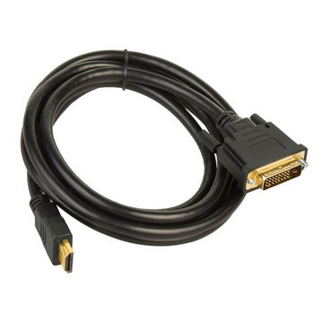 Maclean MCTV-717 HDMI-Adapter DVI zu HDMI, 200 cm, Vergoldete Anschlüsse, 1080p [Full-HD]