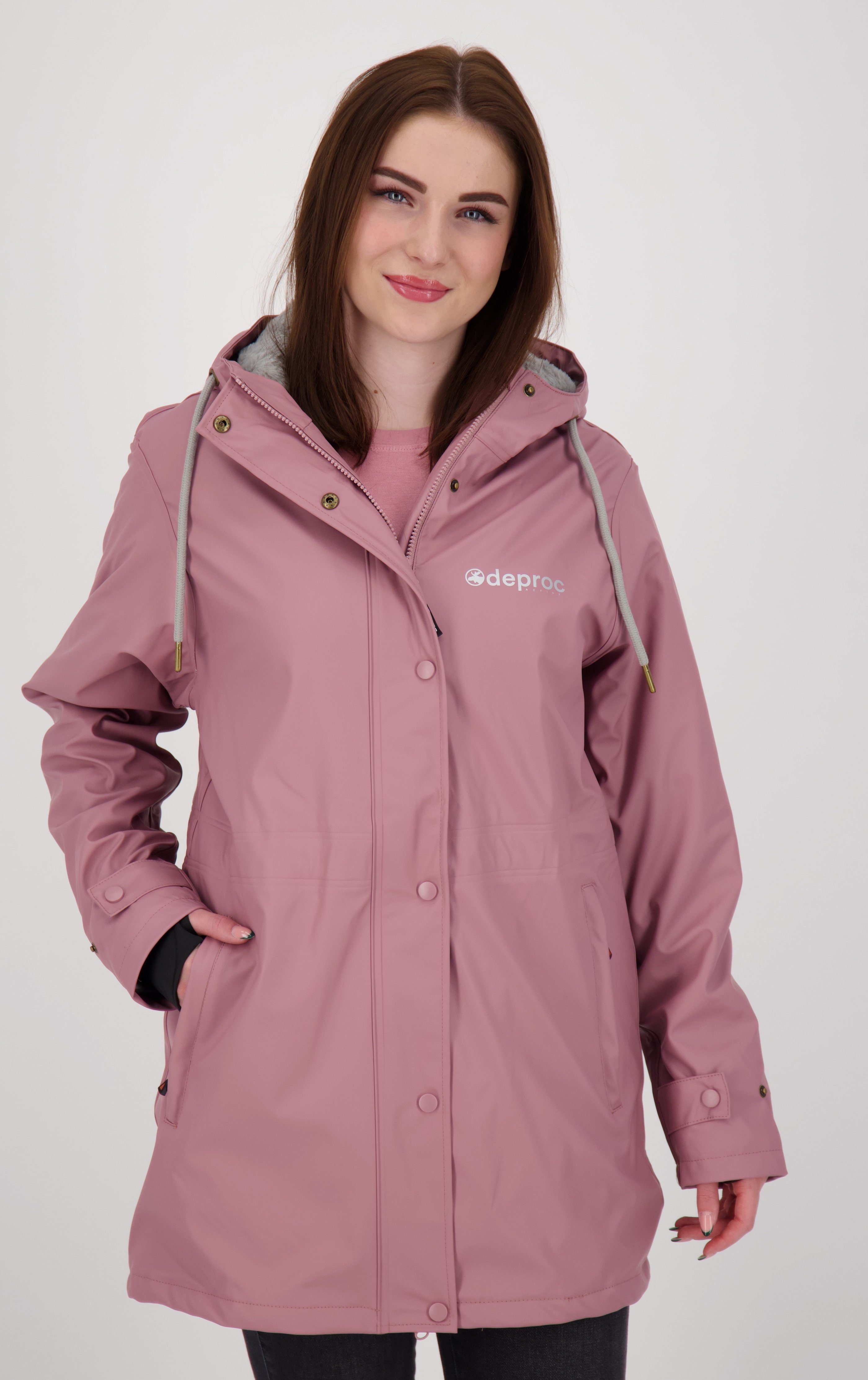 Active Winterjacke Friesennerz Großen old WOMEN ELLESMERE erhältlich Größen rose DEPROC Auch in