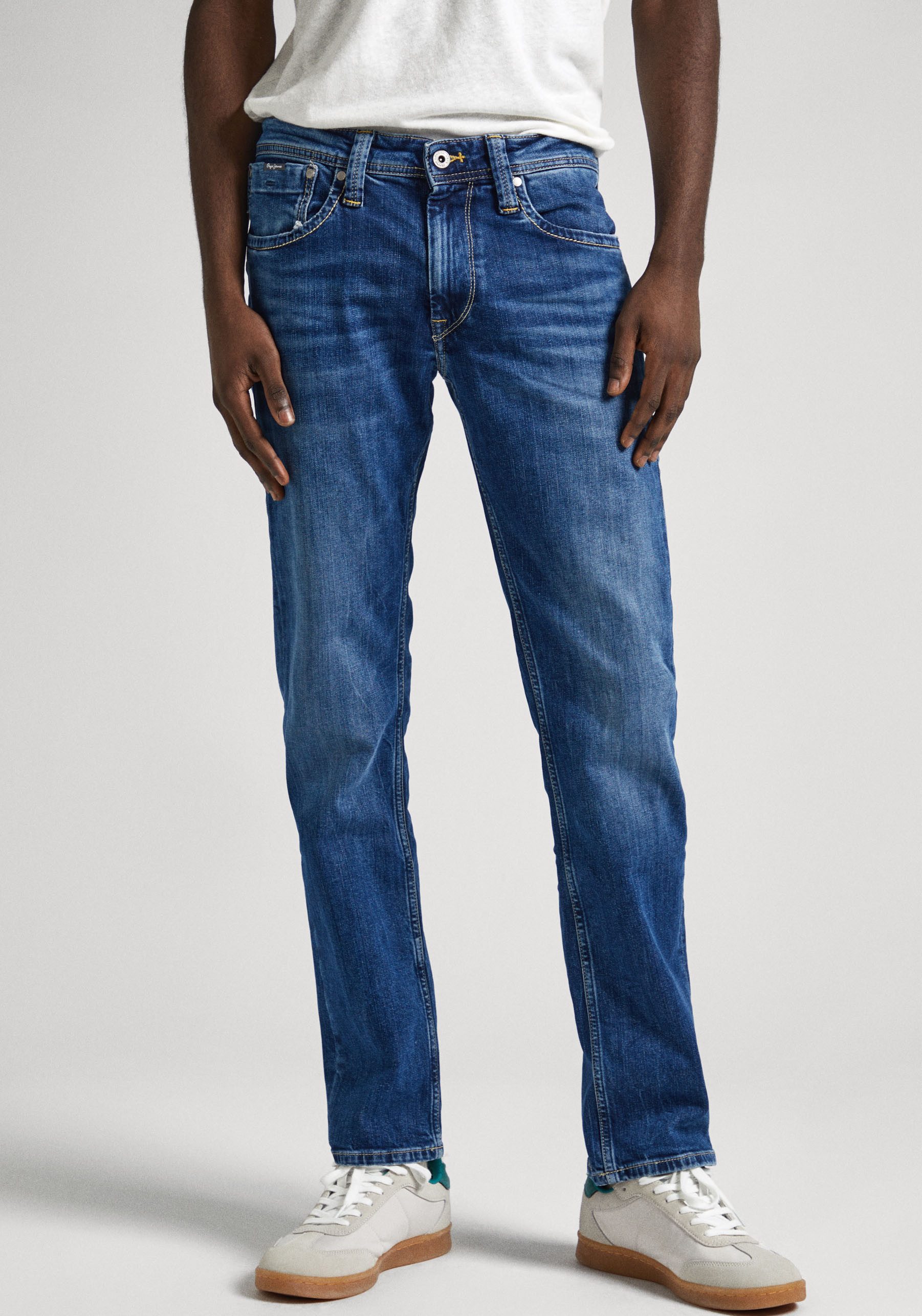 Pepe Jeans Herren Jeans CASH - Regular Fit - Blau - Dark Blue Denim günstig online kaufen