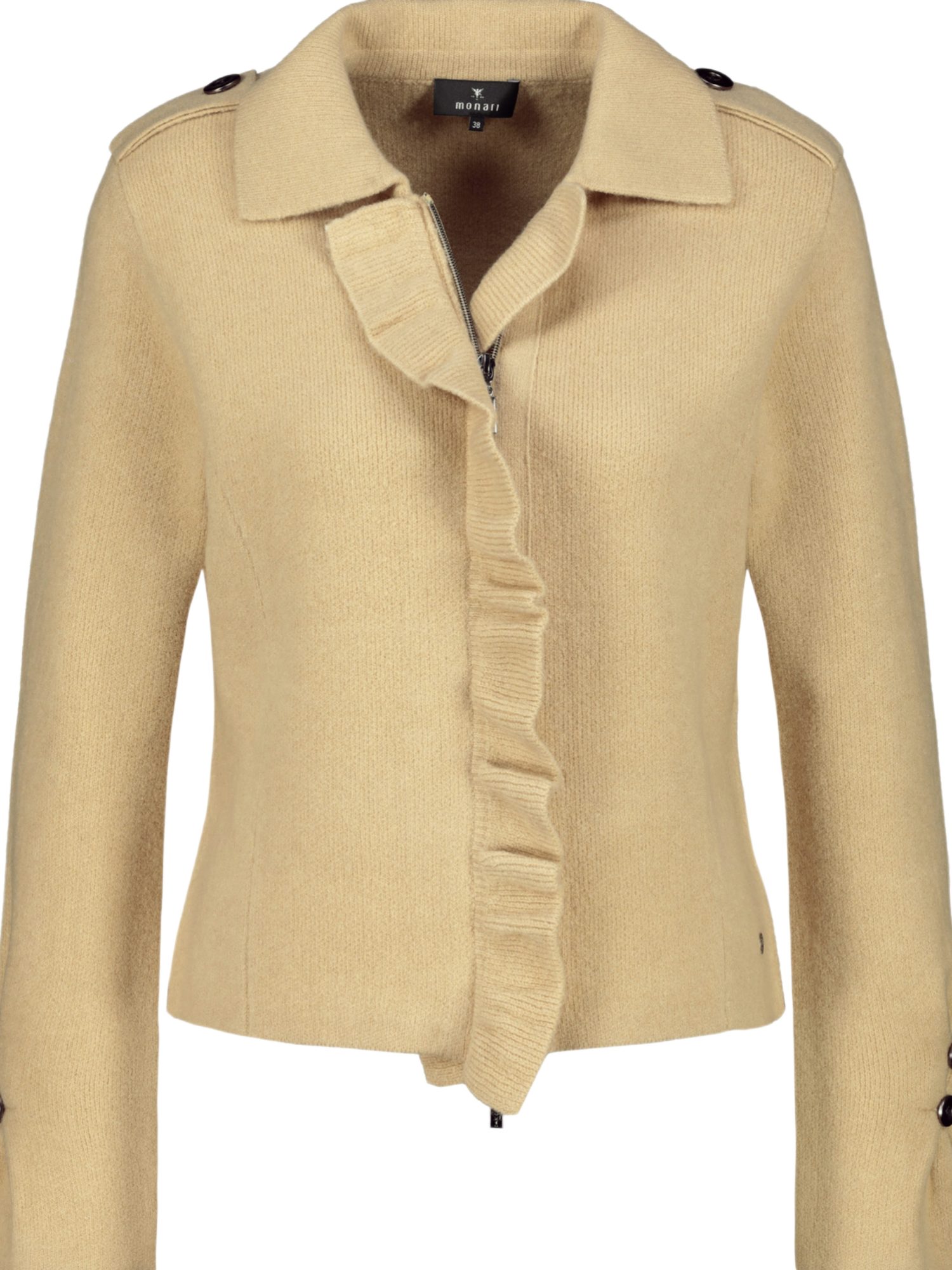 Monari Strickjacke natur,Indoor,Polyacryl,Unifarben,Kent,Lang,Regular Fit