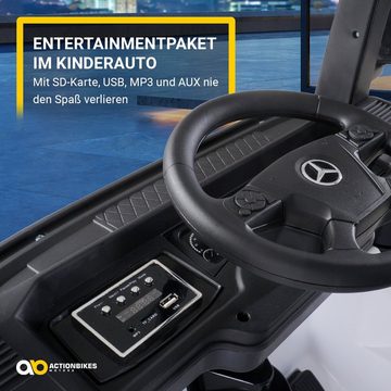 Actionbikes Motors Elektro-Kinderauto Mercedes Benz Actros LKW Truck, Belastbarkeit 40 kg, 40 kg - m. Fernbedienung - Softstart - Bremsauto. - 4x 12 V Motor
