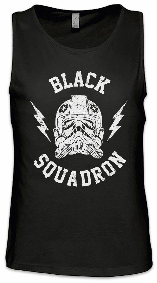 Tanktop Black Squadron Vintage II Ärmelloses T-Shirt Star Tie Pilot Sci-Fi