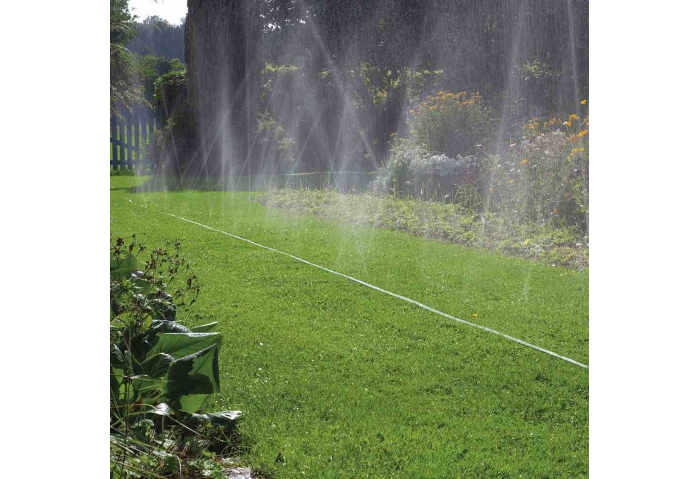 Thumbnail - GARDENA Regner Schlauchregner 15m, Farbe: grün komplett mit Armaturen