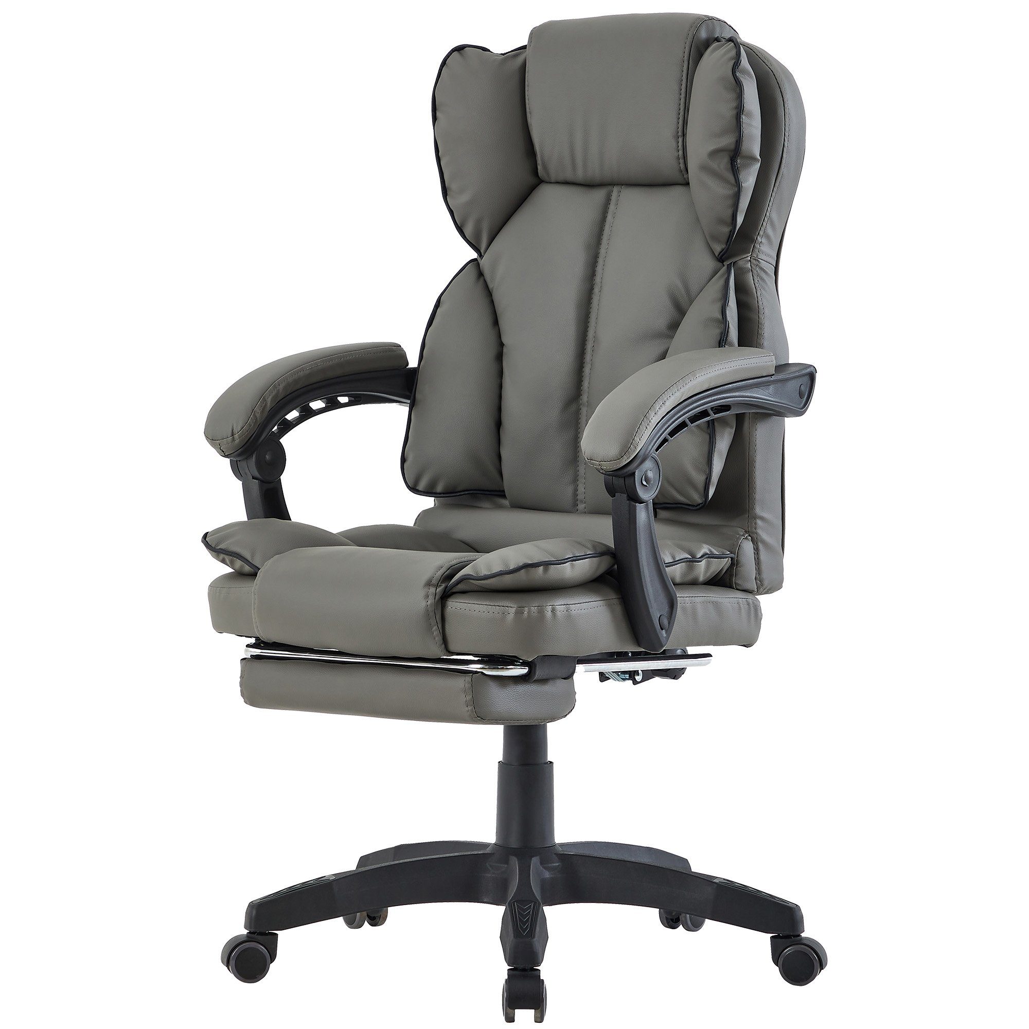 Office Chair Bürostuhl Stück), Chefsessel - Home extra Lederoptik-Design Polsterung Rafael TRISENS Schwarz (1 mit Dunkelgrau im