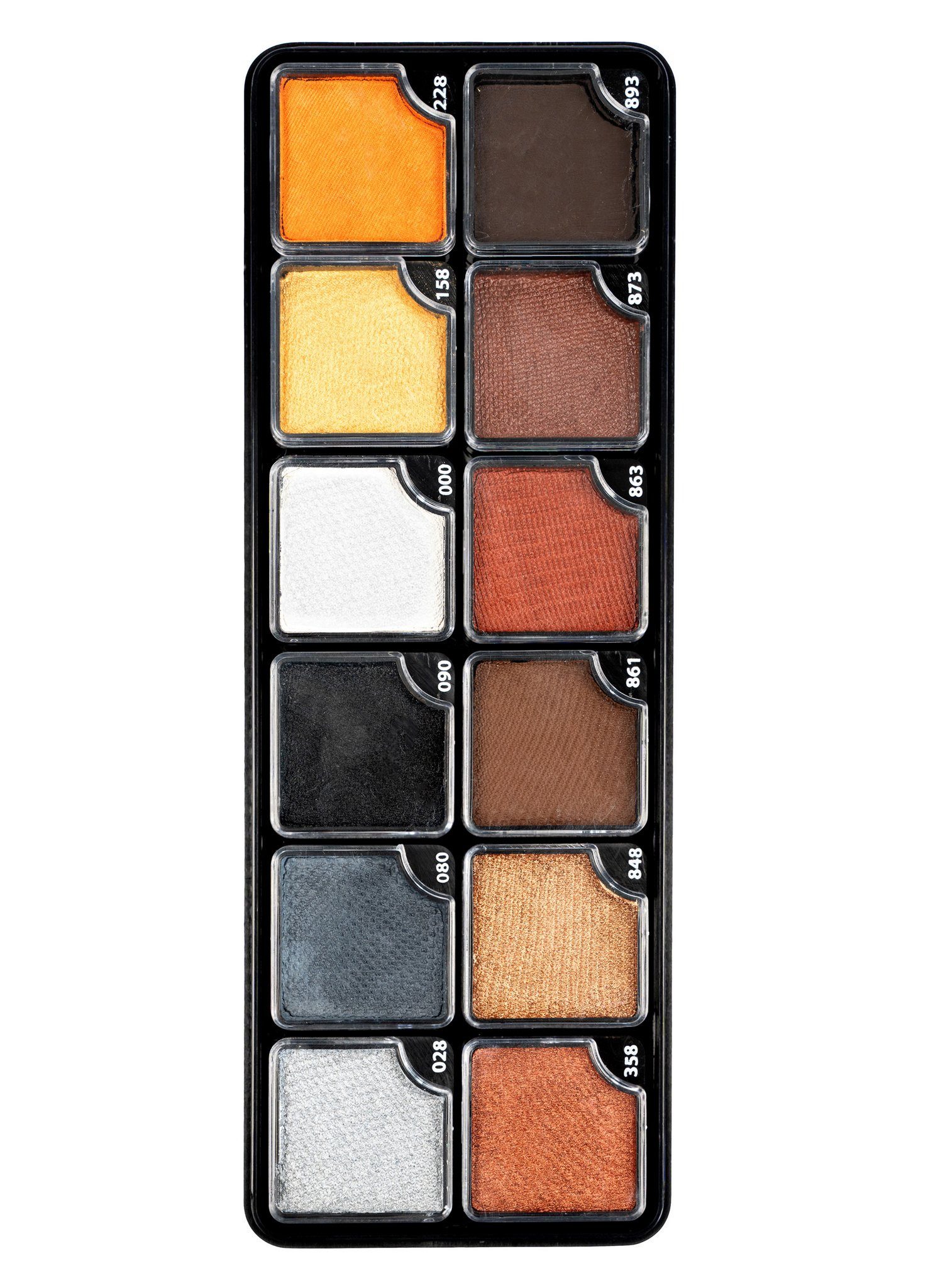 Metamorph Theaterschminke Aqua Make-up Color Steampunk - Fasching Schminkkas, Hochwertige Wasserschminke, Palette mit 12 verschiedenen Farben