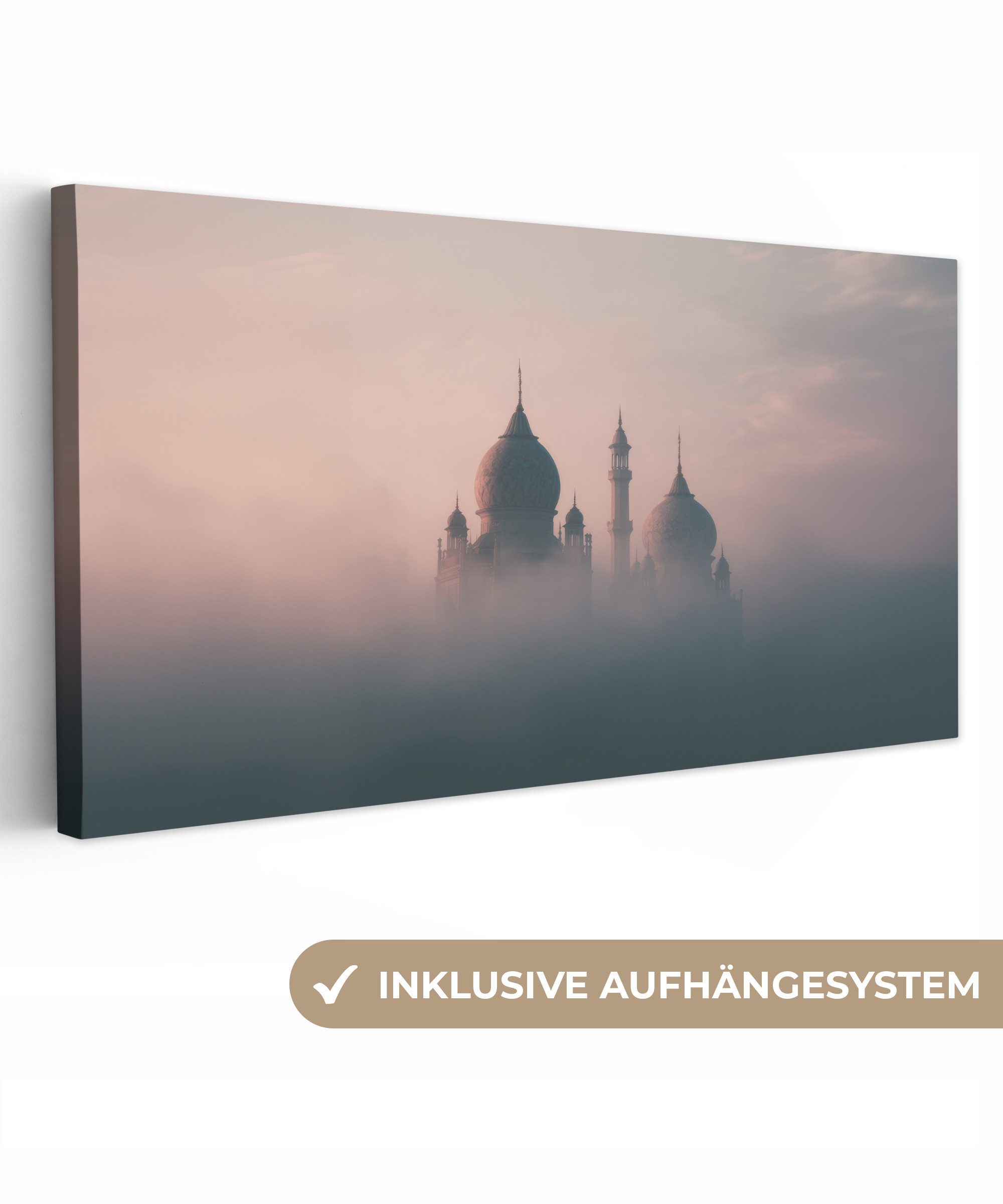OneMillionCanvasses® Leinwandbild Panorama Moschee - Minarette günstig online kaufen