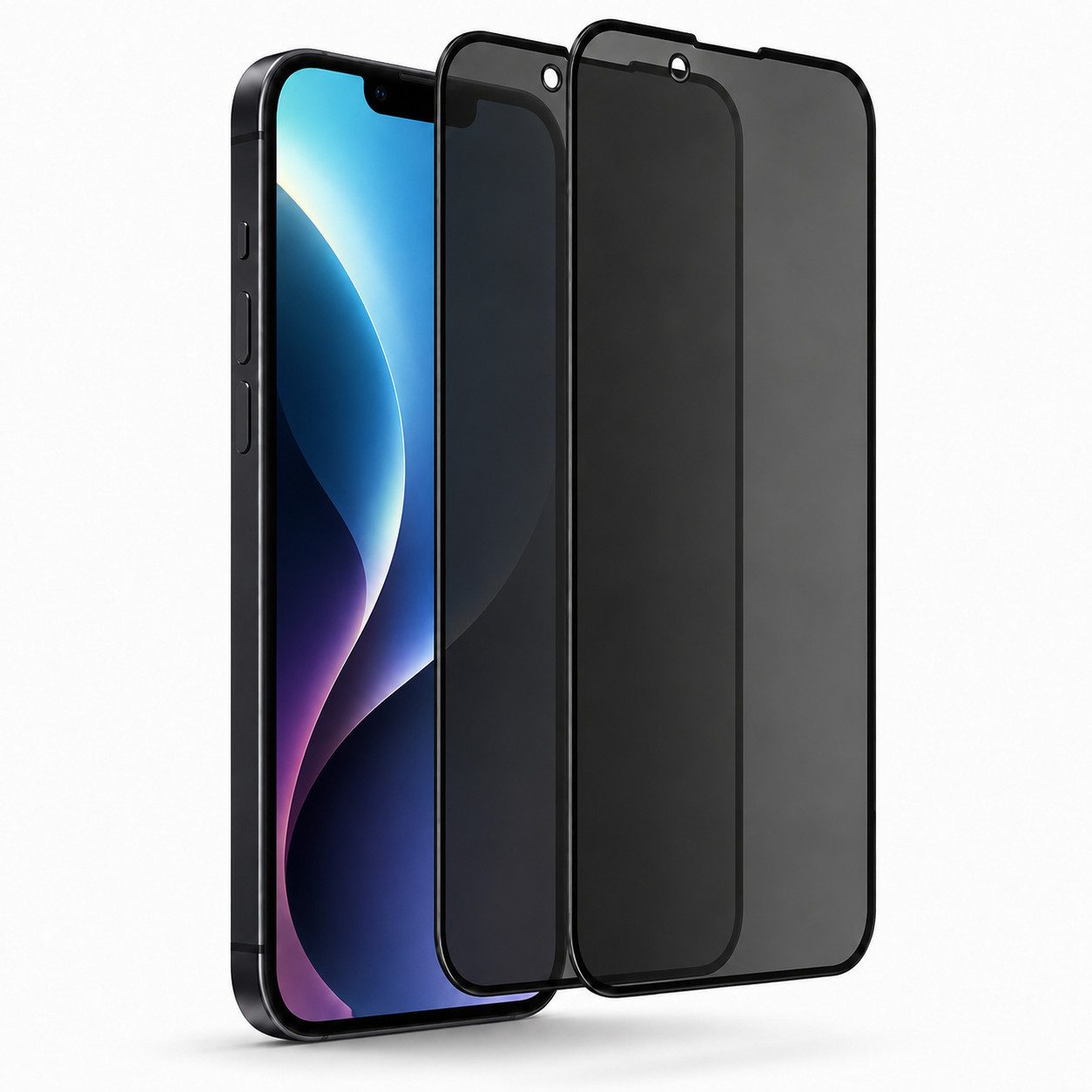 Ventarent Displayschutzglas Privacy Schutzglas für iPhone 13 Serie für Apple iPhone 13 Pro, 2er Set, 2 Stück, 9H Hartglas, oleophobe Beschichtung, casefreundlich