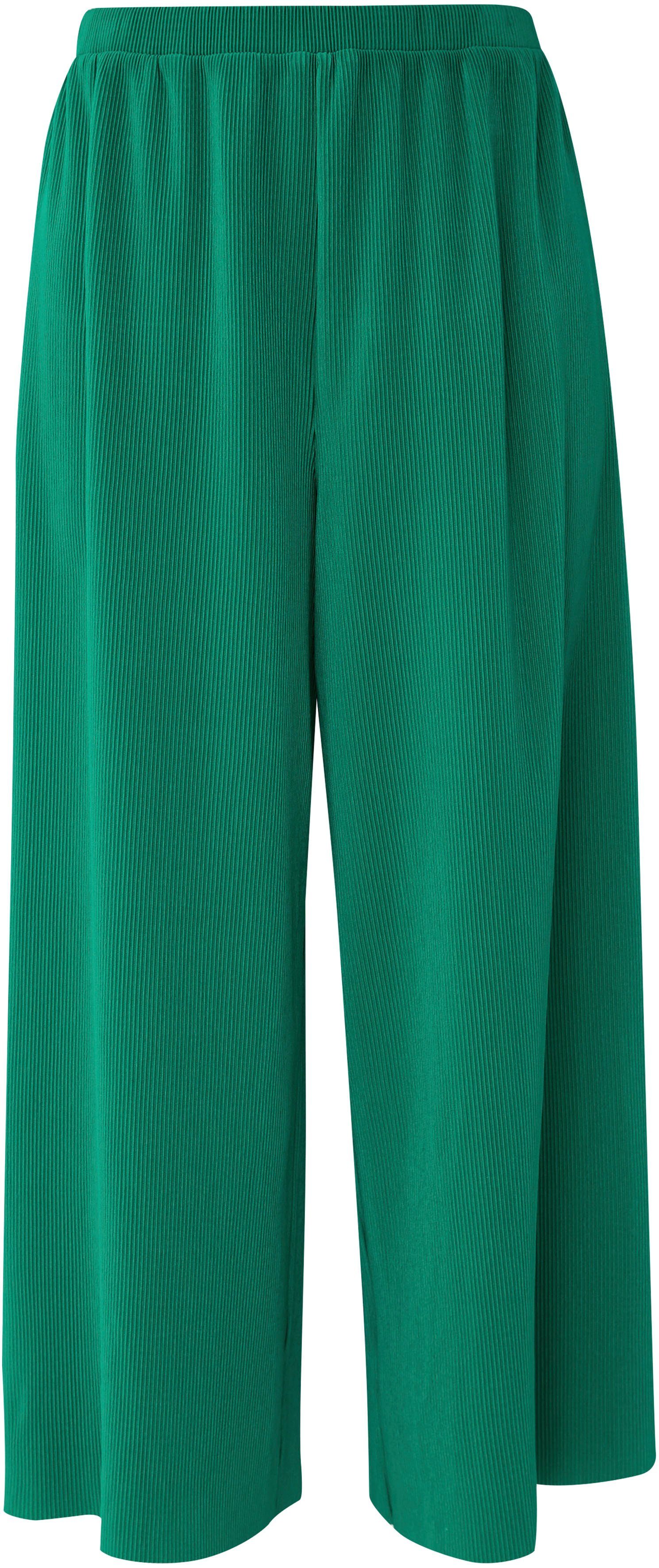 Culotte green s.Oliver mit Plisséefalten