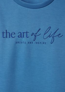 STREET ONE Sweatshirt mit "the art of life"-Stickerei