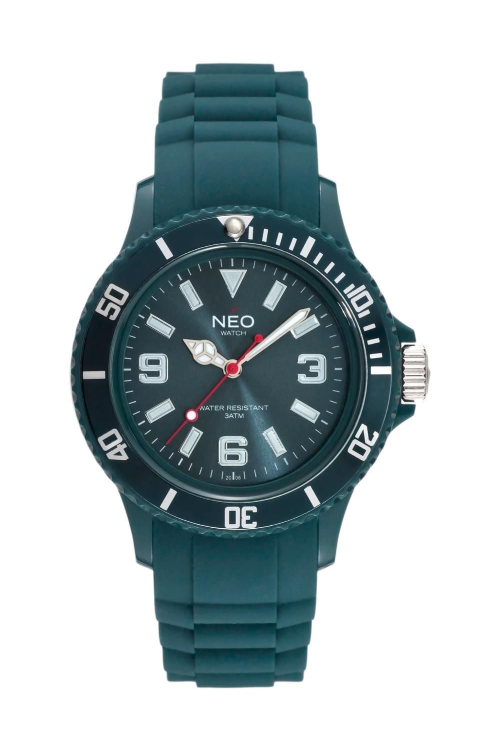 Neo Watch Quarzuhr Damenuhr Herrenuhr unisex petrol NICE-1 Armbanduhr Modell N1-007 N1-007, Mineralglas, Damen Herren Uhr, petrol Gehäuse, petrol Armband
