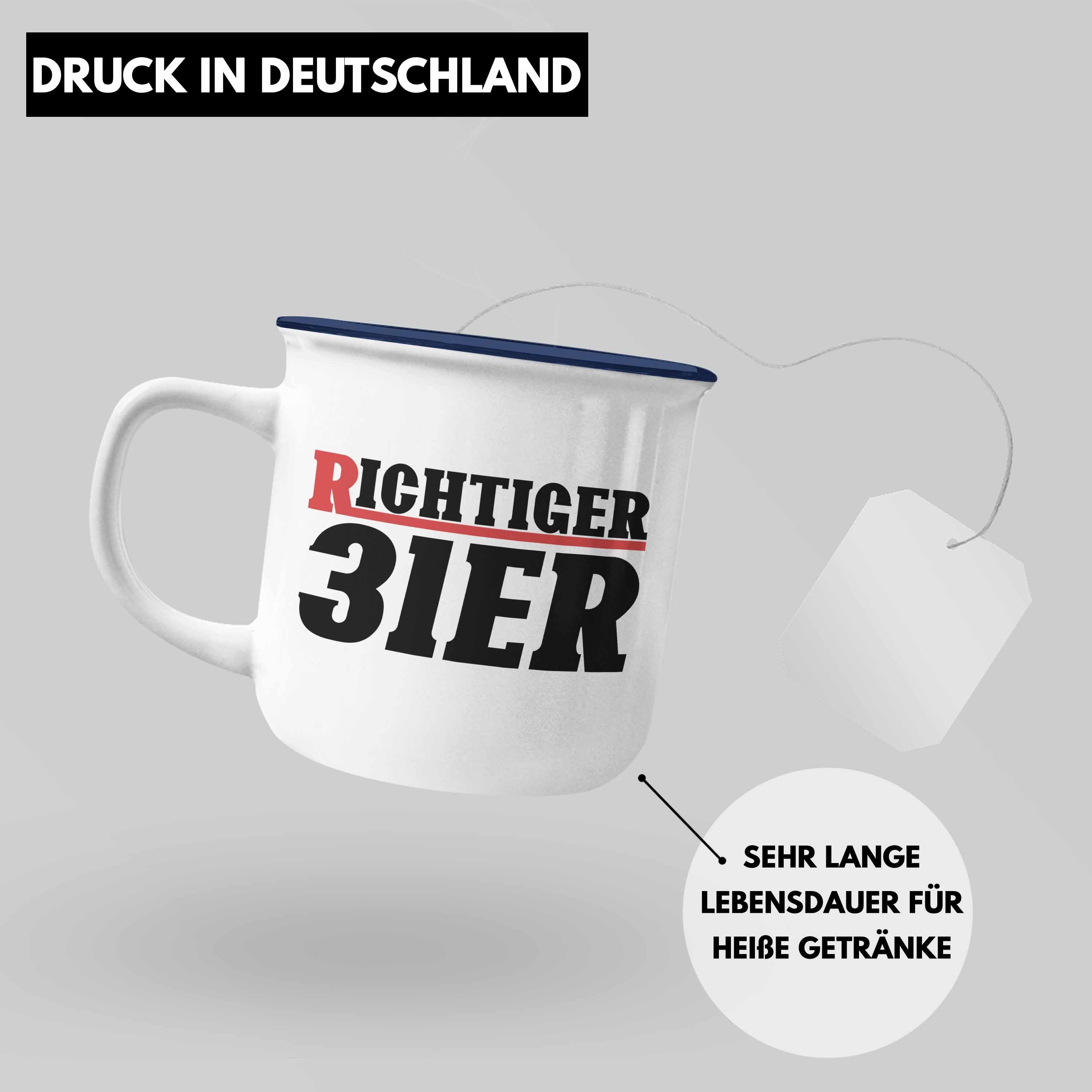 Trendation Trendation Tasse Emaille 31er Verrat Richtiger Geschenk Geschenkidee Blau Thermotasse - Verräter