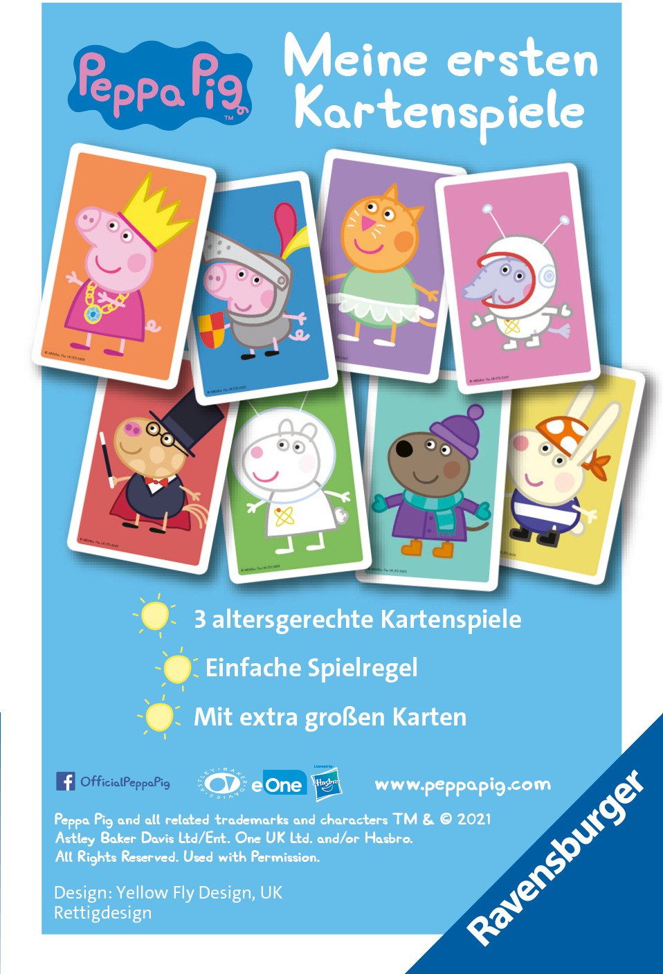 Ravensburger Spiel 32 Blatt Kinder Kartenspiel Erster Kartenspaß Peppa Pig Quartett 20820