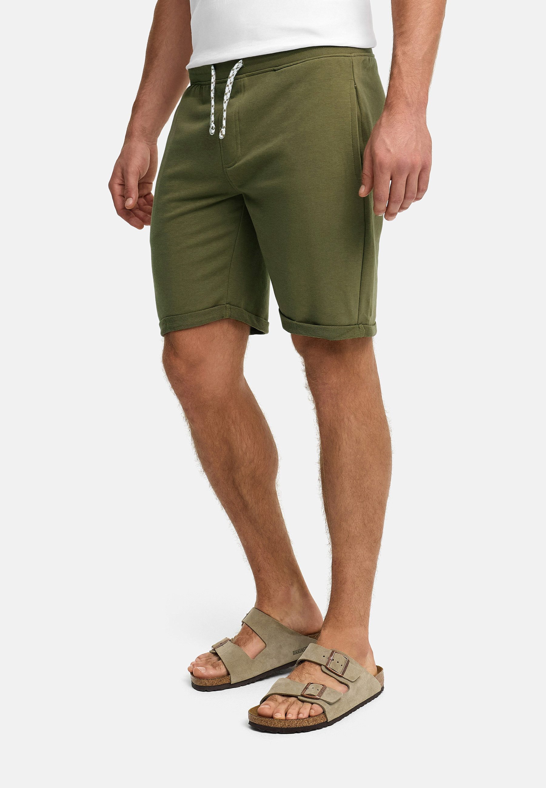INDICODE Sweatshorts Herren Aldrich Sweat Shorts Herrenshorts elastischer Bund mit Kordelzug