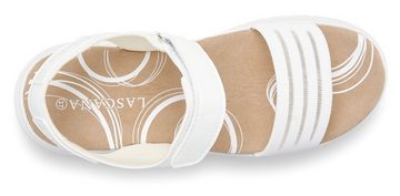 LASCANA Sandale Sandalette, Sommerschuh, ultraleichte Sohle, Klettverschluss VEGAN
