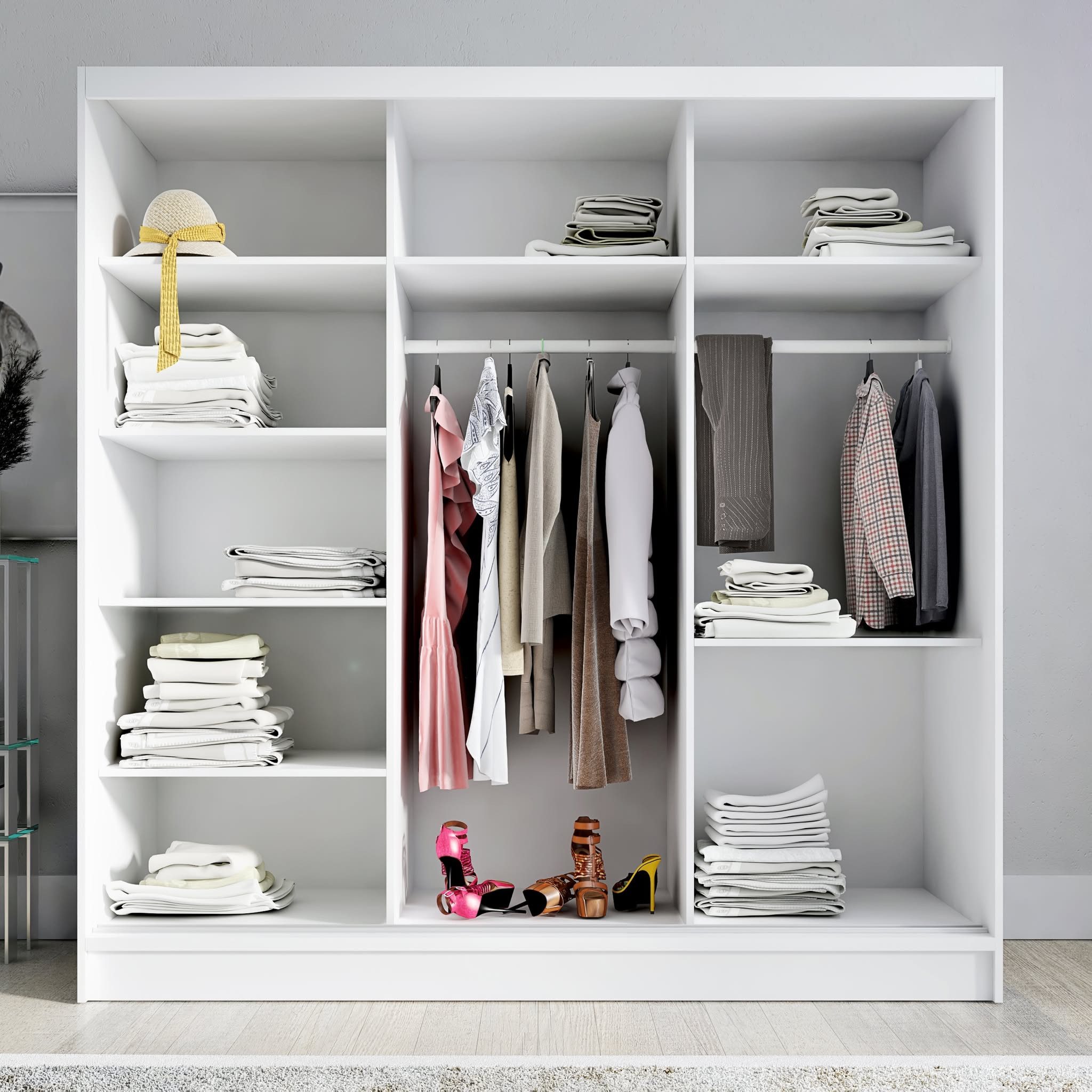 A&J MöbelLand GmbH Schiebetürenschrank KARO 1 2-türiger Kleiderschrank mit günstig online kaufen