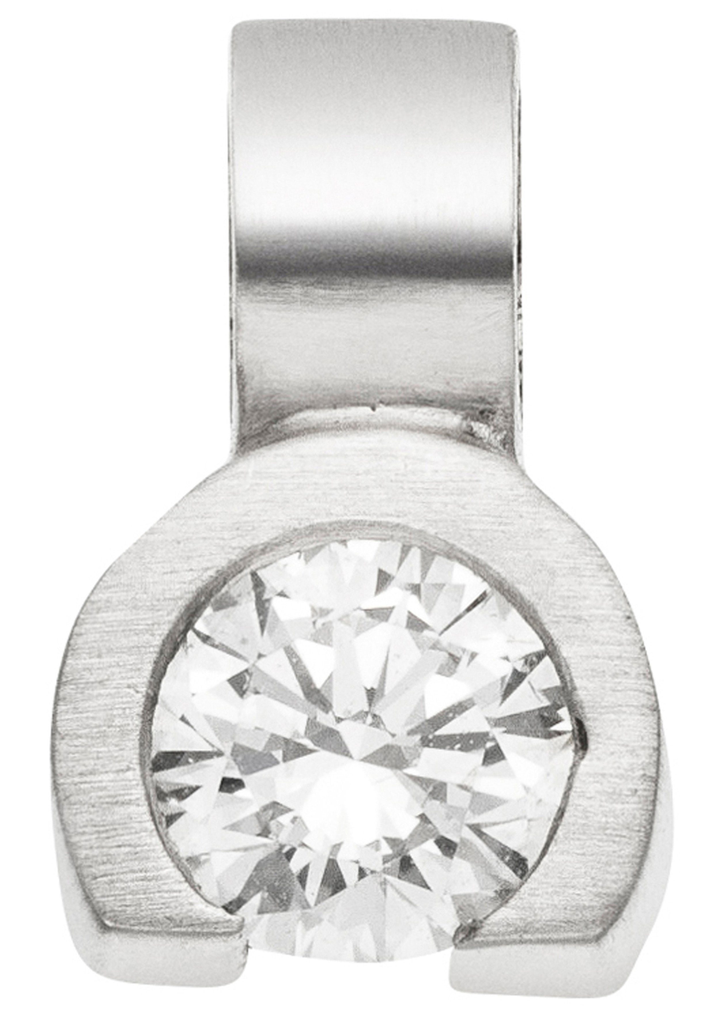 JOBO Kettenanhänger Kleiner Anhänger Platinanhänger 8 mm, 950 Platin matt mit Diamant