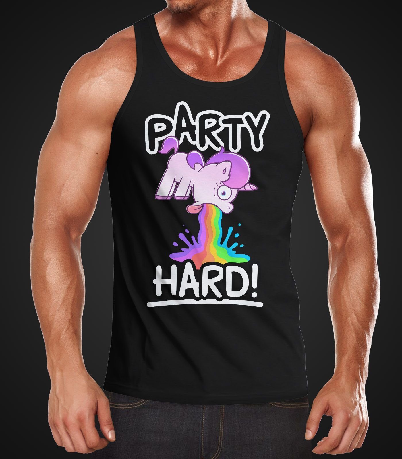 MoonWorks Tanktop Herren Tanktop Party Hard günstig online kaufen