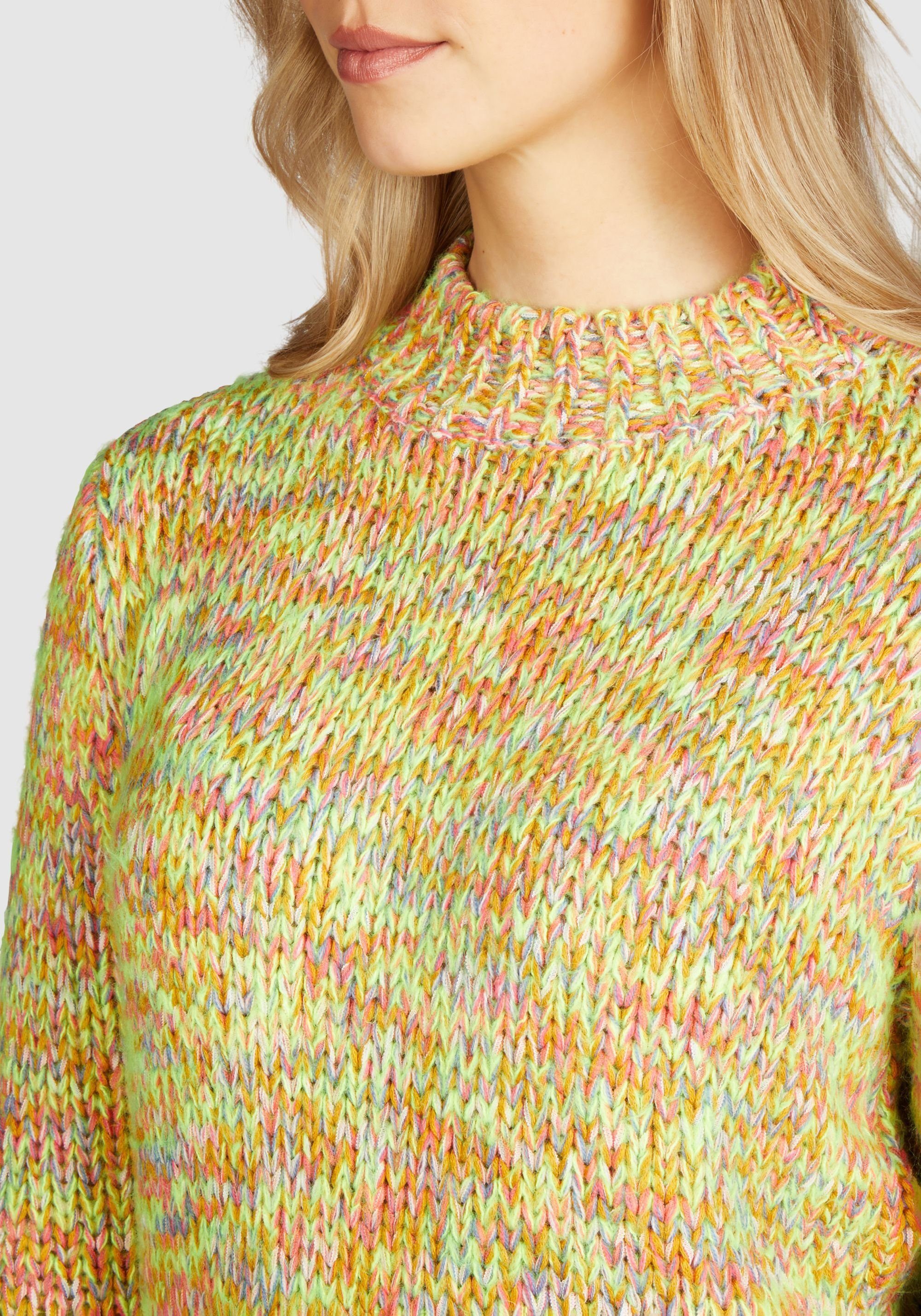 NAVIGAZIONE Stehkragenpullover mit abgesetztem Bund