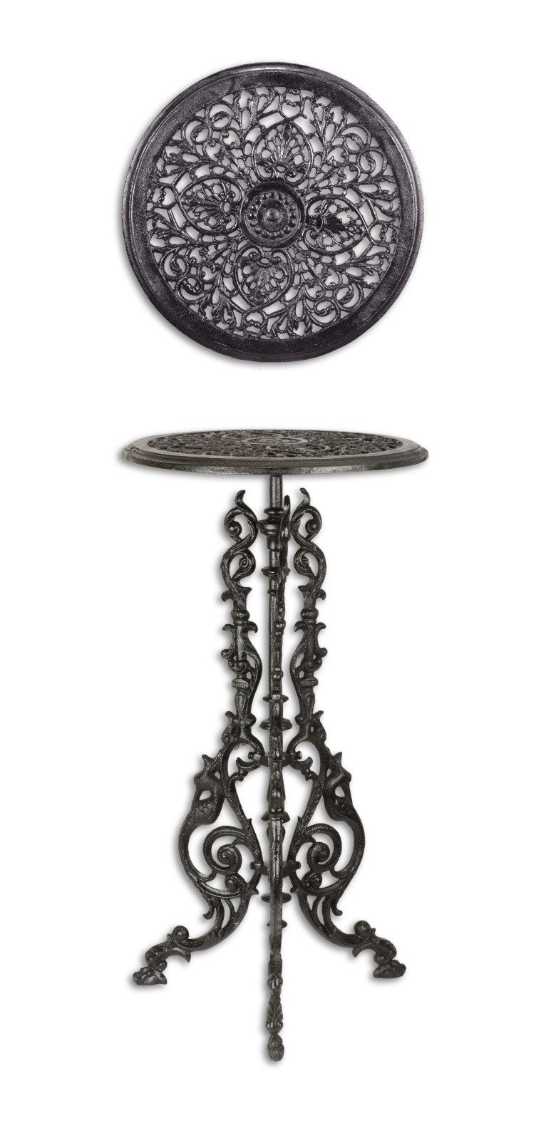 Aubaho Dekoobjekt Gartentisch aus Gusseisen schwarz Replikat Retro Design Dekoration