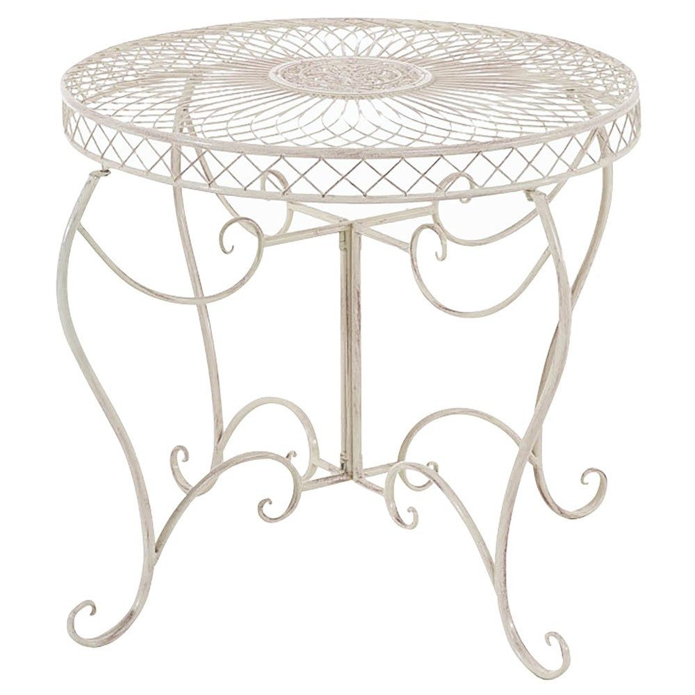 CLP Gartentisch Bistrotisch Balkontisch Terrassentisch (Spar-Set, 1-St., 90 x 90 x 69 cm stabil), Eisen, pulverbeschichtet, Jugendstil-Ornamente, rund