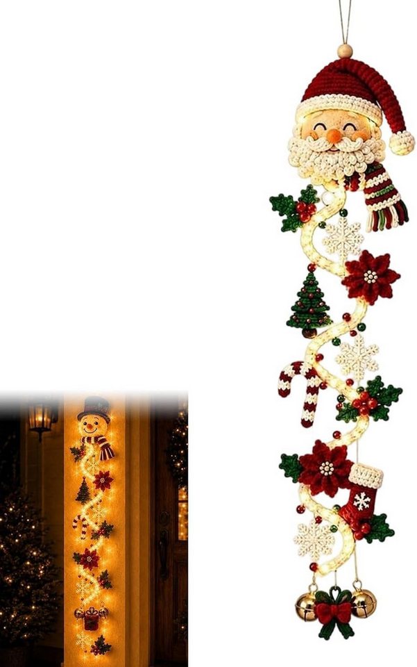 FELIXLEO LED Kugelleuchte Leuchtender Weihnachts Türhänger Vertikale Weihnachtsdekoration D