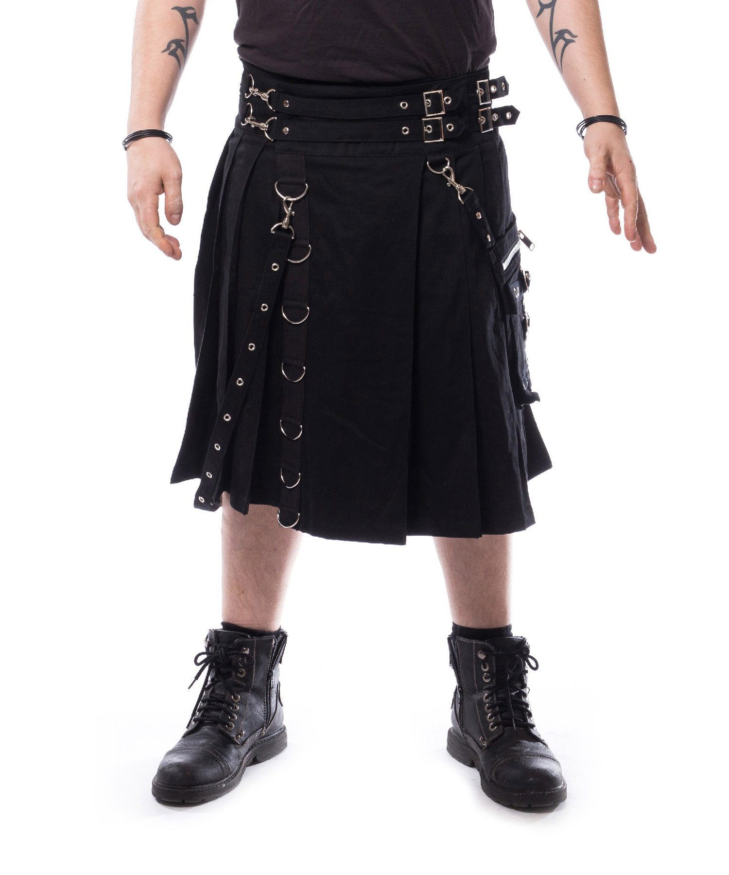 Chemical Black Shorts Calle Herren Mittelalter Rock Schottenrock Kilt