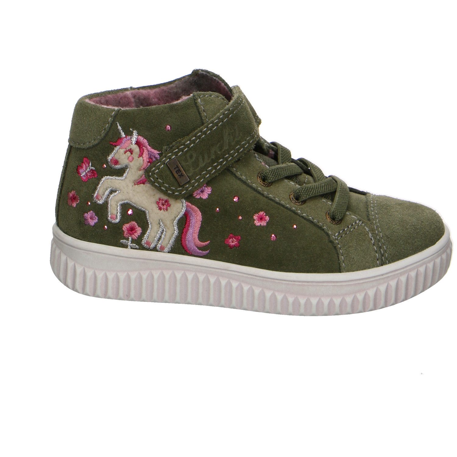 Lurchi Velour Klettstiefel Winter Mädchen grün Winterstiefelette