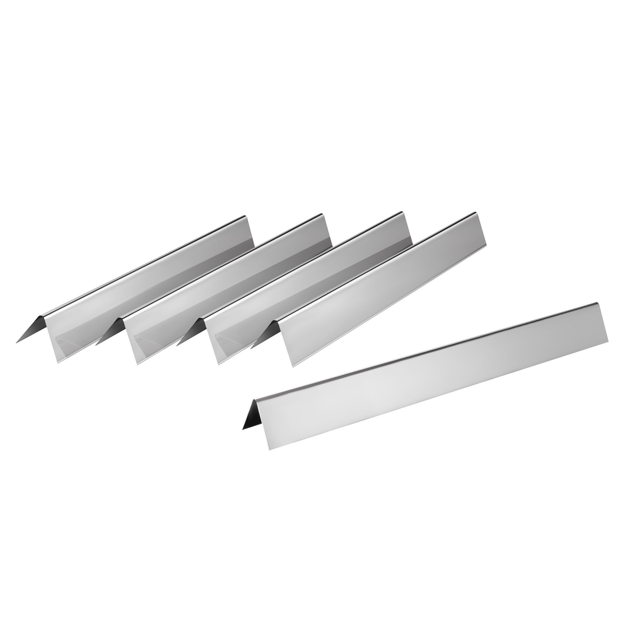 BBQ-Toro Gasgrill Edelstahl Flammenverteiler Set (5 Stk), 57,4 x 6,4 cm, Aromaschienen