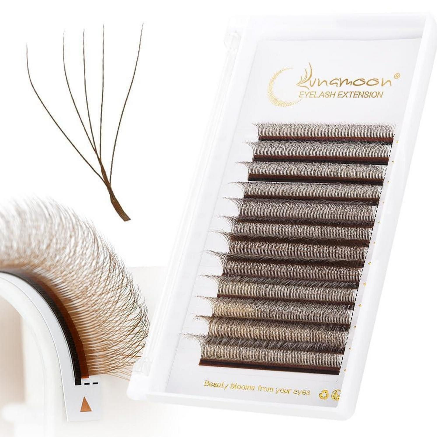 LuxusKollektion Einzelwimpern Wimpernverlängerung 5D Braun 0.07 C 10mm
