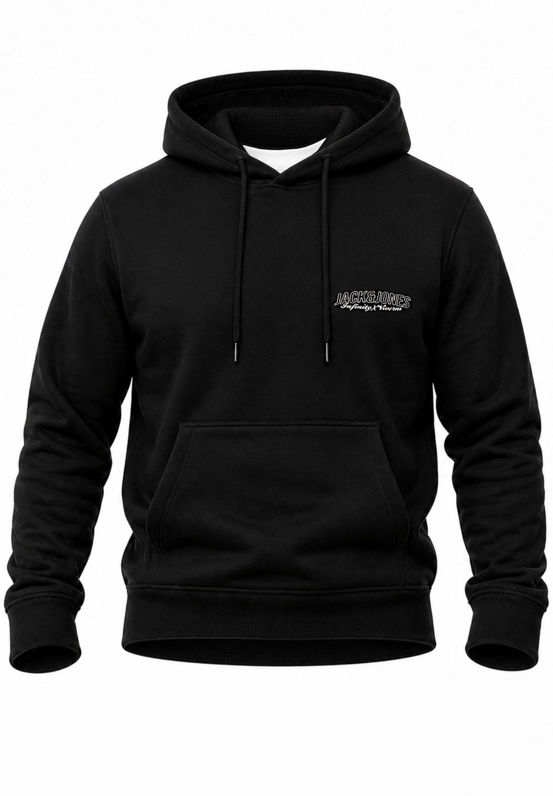 Jack & Jones Hoodie Pullover als Kapuzenpullover im Regular Fit - Sweatshirt für Herren Männer Sweatpullover mit Logo-Print aus Baumwollmischung